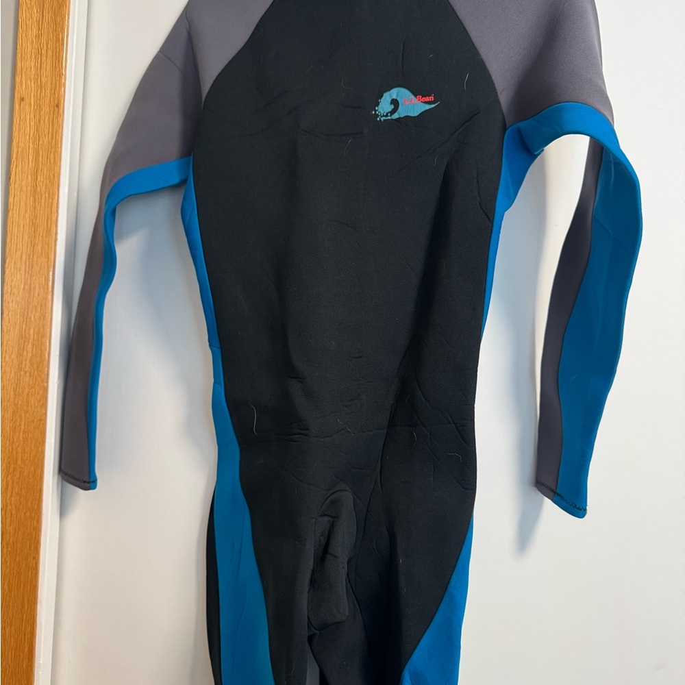 Vintage L.L. Bean Swim Wetsuit in Black and Blue Size Small